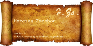 Herczeg Zsombor névjegykártya