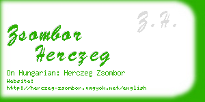 zsombor herczeg business card